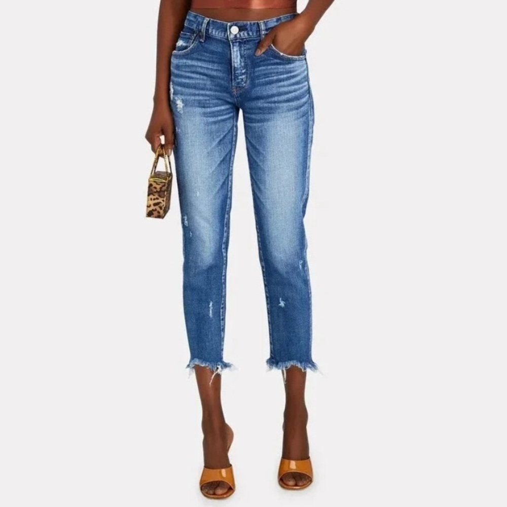 Moussy Vintage 26” Daleville Slim Skinny Distressed Raw Hem Jeans 540FSC12-2260